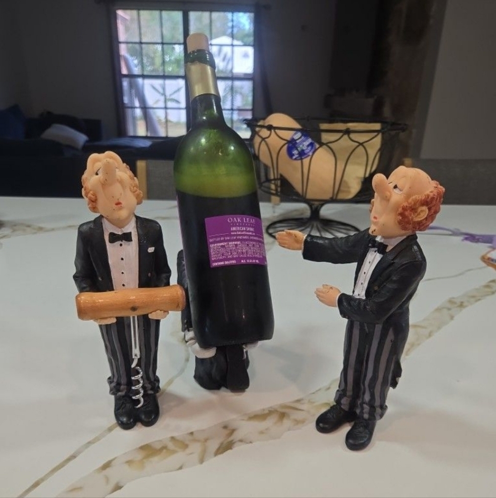 Vintage James The Butler Bottle, Cork Holder Plus One